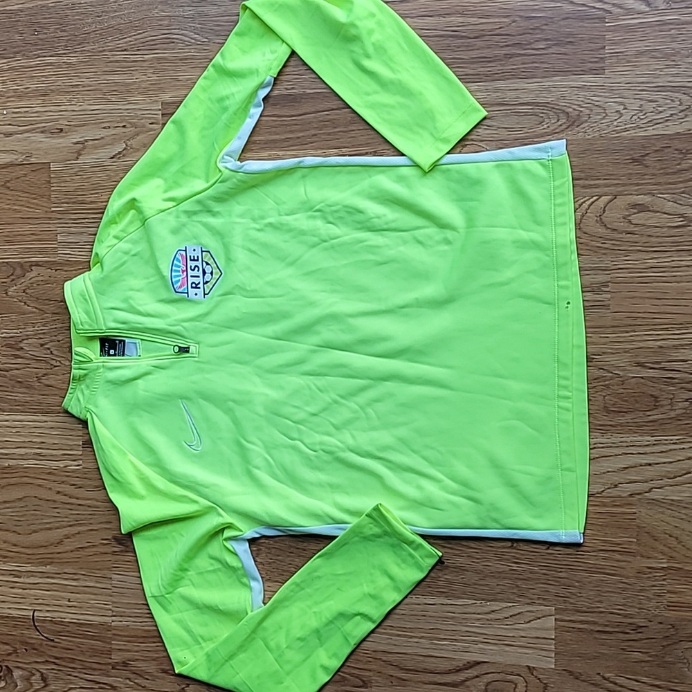 Nike quarter zip dri-fit pullover RISE soccer size youth Large L NWOT